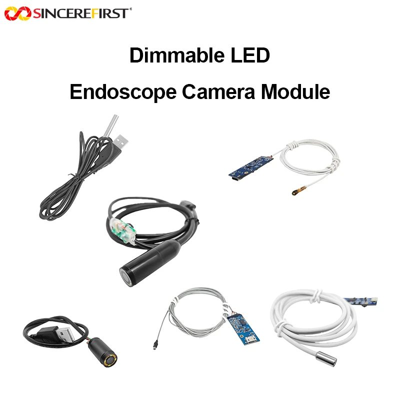 โมดูลกล้องเอนโดสโคป LED CMOS แบบหรี่แสงได้สำหรับการตรวจสอบในพื้นที่อับอากาศ